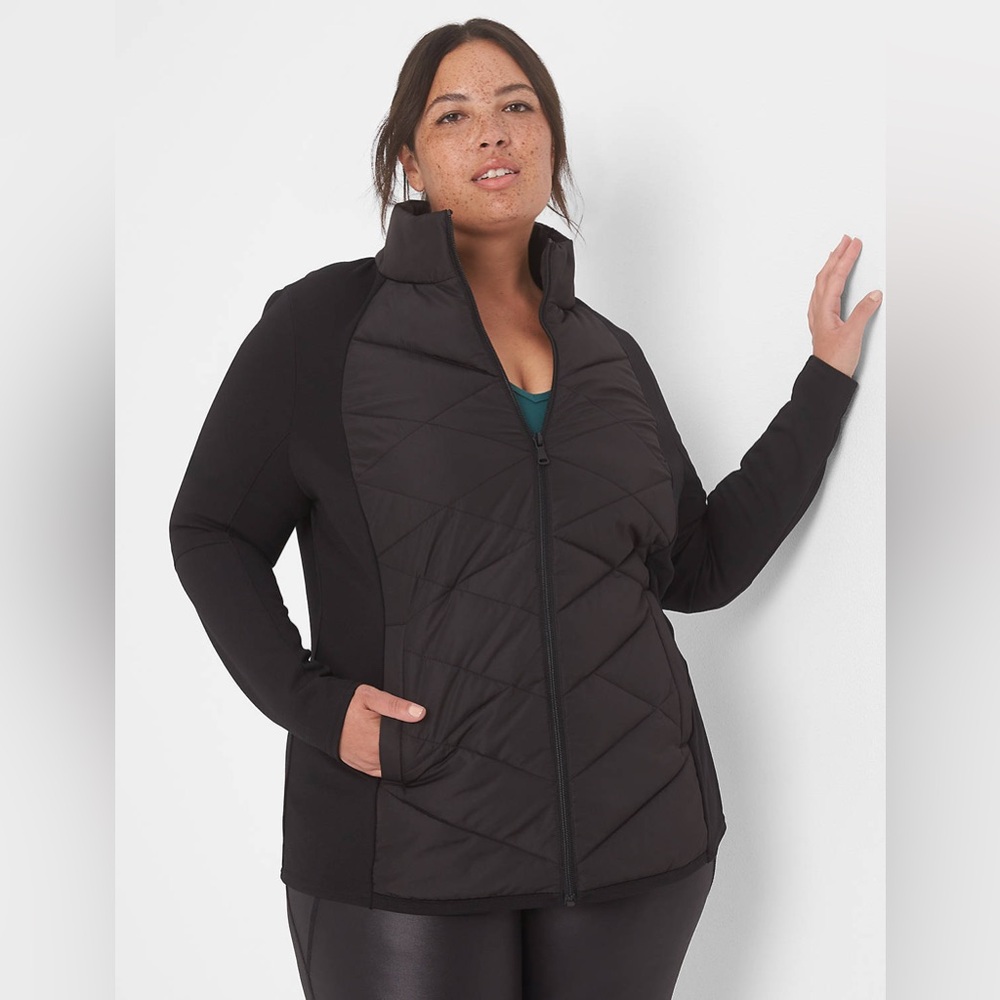 Lane Bryant Livi Active Sport Puffer Jacket Black